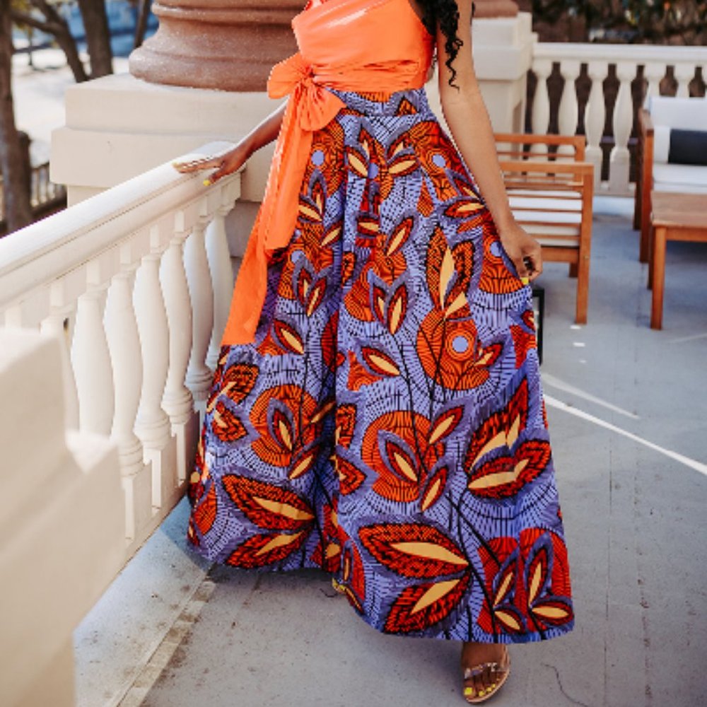 NWT Francis + Benedict Size L Maxi Skirt "Transformation"